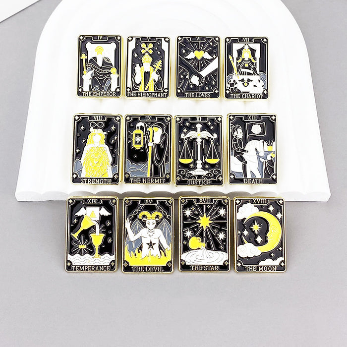 Wholesale Chic Zodiac Contion Brooch Pin Zinc Alloy Baking Paint MOQ≥2