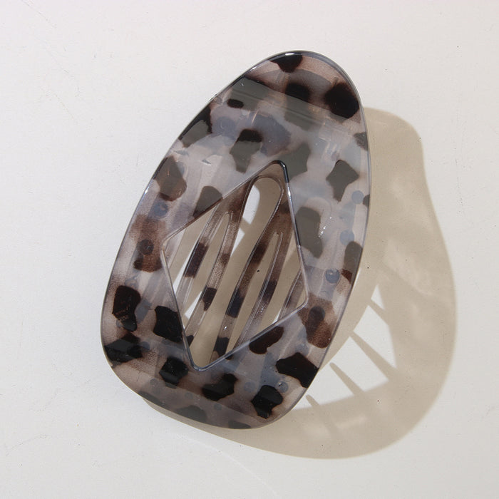 Wholesale Personalized fashion leopard print all-match flat duckbill hairpin diamond-shaped solid hairpin hair accessories headdress