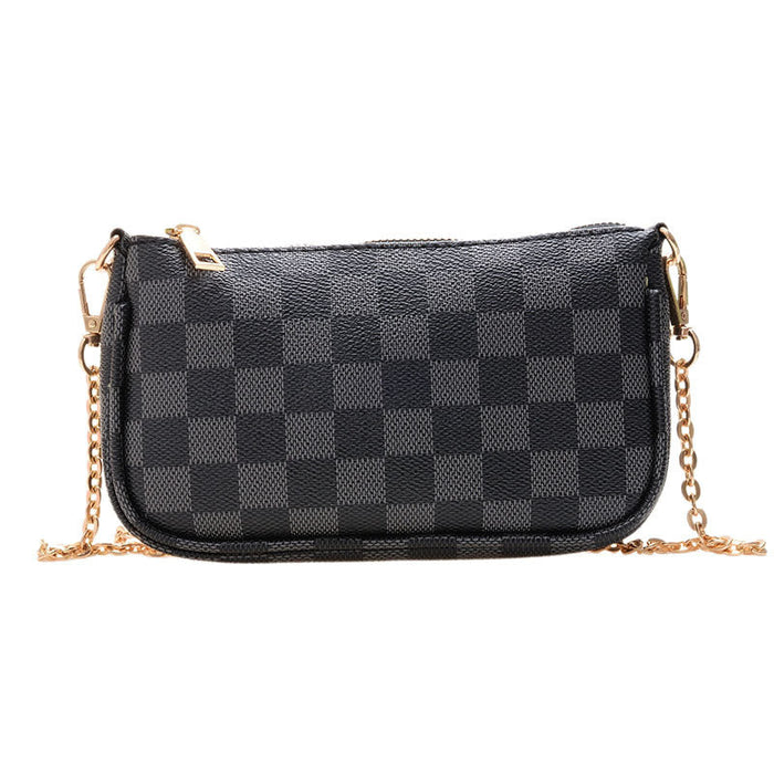 Wholesale Shoulder Bag PU Children's Simple Plaid Chain Diagonal Span JDC-SD-GanD001