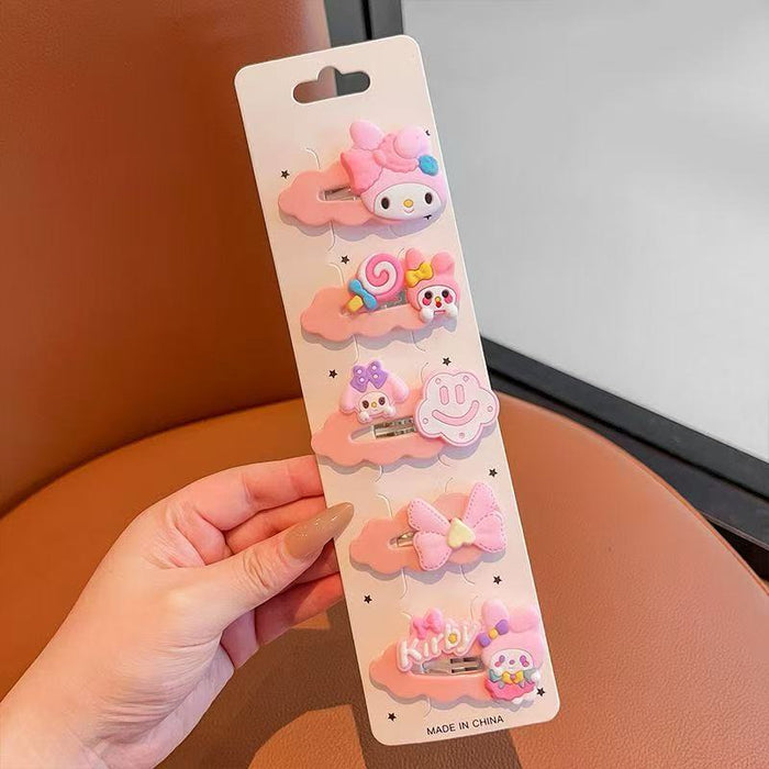 Wholesale 5pcs/set Cute Cartoon Hair Clips for Kids - Side Hairpins