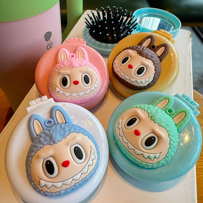 Wholesale Cartoon folding mirror and portable mini air cushion comb