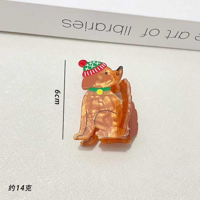 Wholesale Acrylic Dachshund Dog Hair Claw Clip Cartoon Style Women S Hair Accessory Boutique Resale
