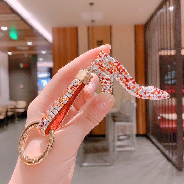 Wholesale Crystal High Heels Acrylic Keychain JDC-KC-ShuoT022