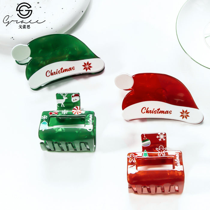 Wholesale Christmas Hair Clip Hair Accessory for the Back of the Head Christmas Hat Decorative Hairpin