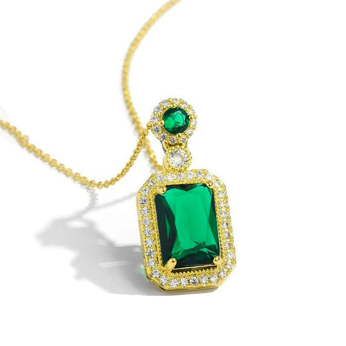 Wholesale Exclusive for wholesale of niche light luxury emerald jewelry necklaces, women's versatile high-end necklaces