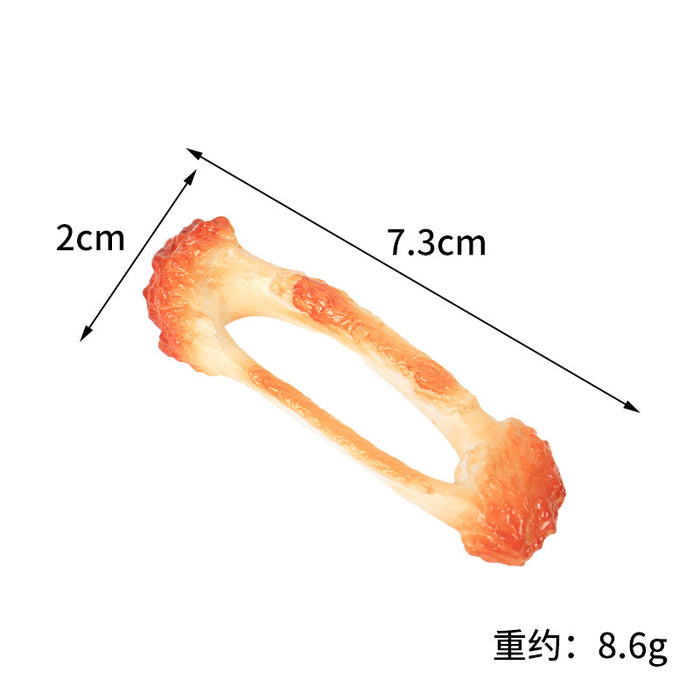 Wholesale Novelty PVC Chicken Bone Keychain Bag Charm For Backpack Purse And Car Key MOQ≥3