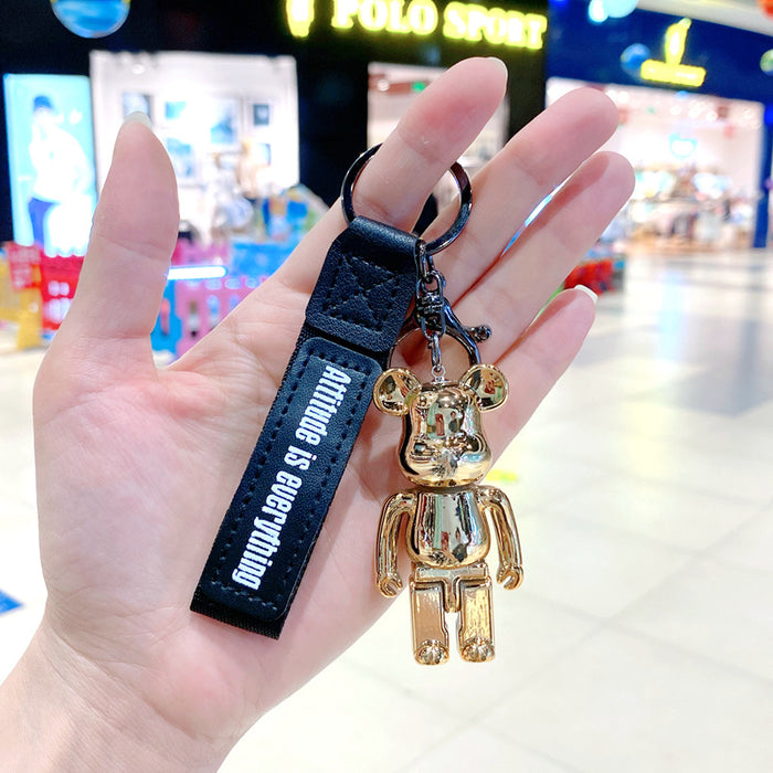 Wholesale Cartoon electroplated keychain, cute doll, exquisite backpack pendant, car keychain