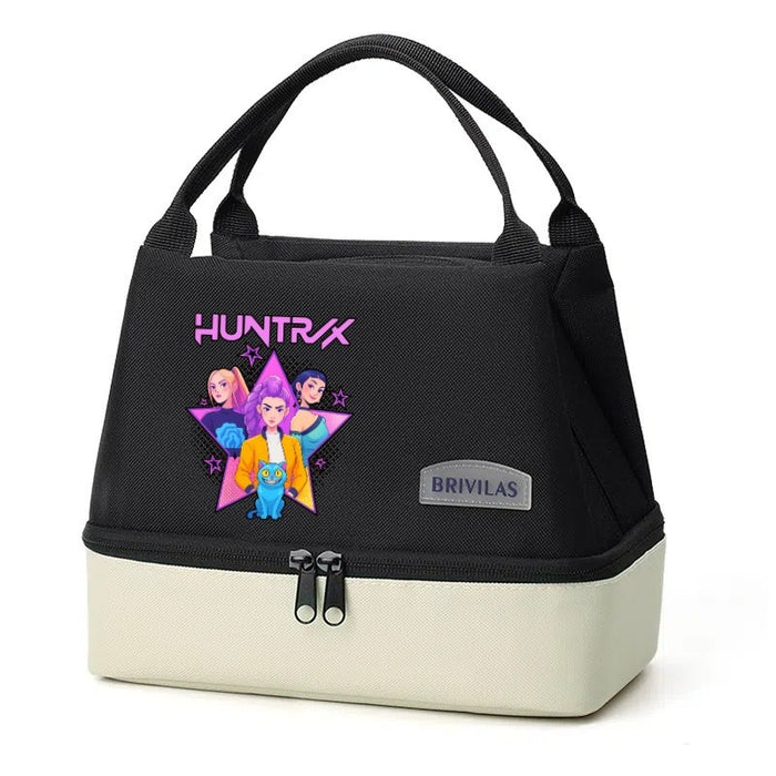 Wholesale Cartoon Cute Colorful Double-Layer Insulated Lunch Bag for Outdoor Use Handbags
