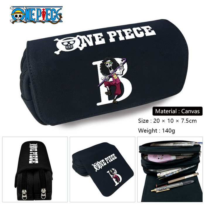 Wholesale Anime Canvas Pencil Case Multifunctional School Stationery Pouch For Students