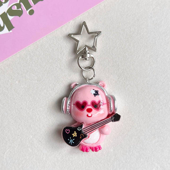 Wholesale Punk Rock Star Keychain Cute Cartoon Pendant Accessories