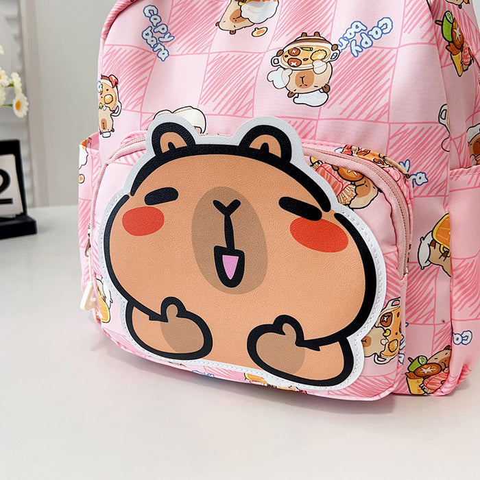 Wholesale New children's backpack with large capacity printed backpack to reduce weight