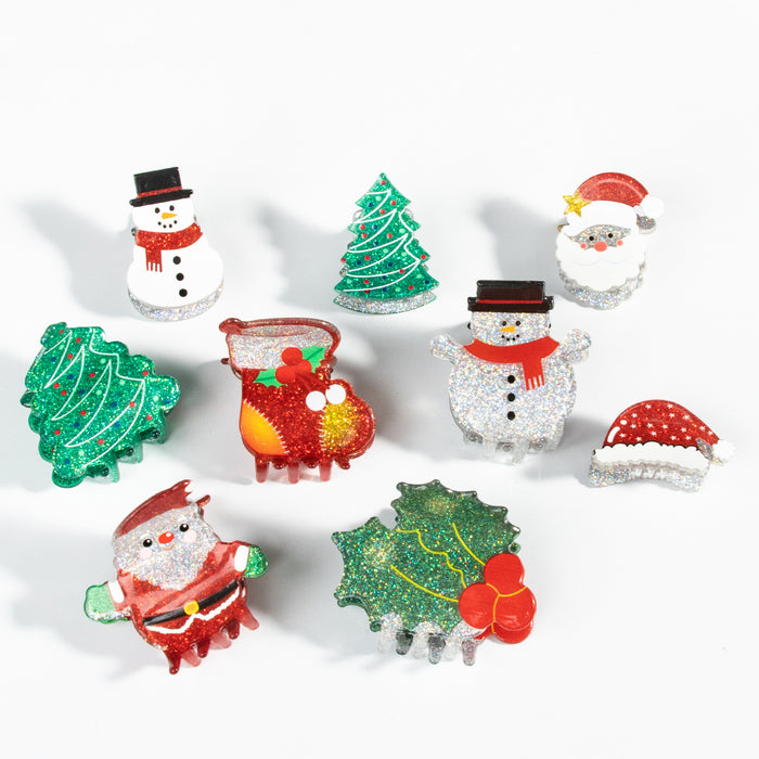 Wholesale Snowman  Christmas Tree Shoes Christmas Hat  Christmas Clip Hair Clip Cute Cartoon
