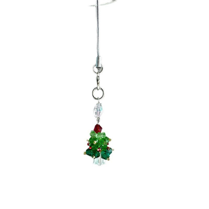 Wholesale Tree Mobile Phone Rope Pendant Crystal Beads Keychain Bag Hanging Accessories
