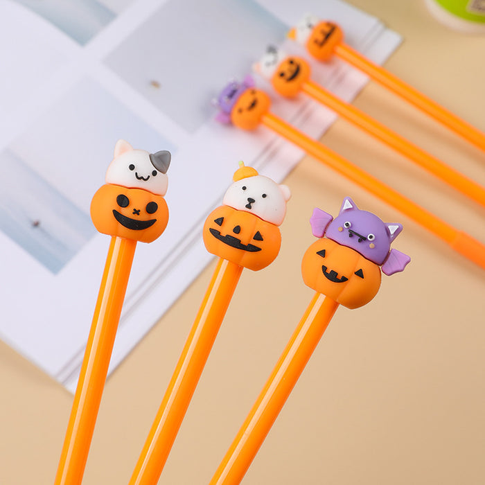 Wholesale Halloween Pumpkin Ghost Plastic Gel Pen JDC-PN-KuBei004