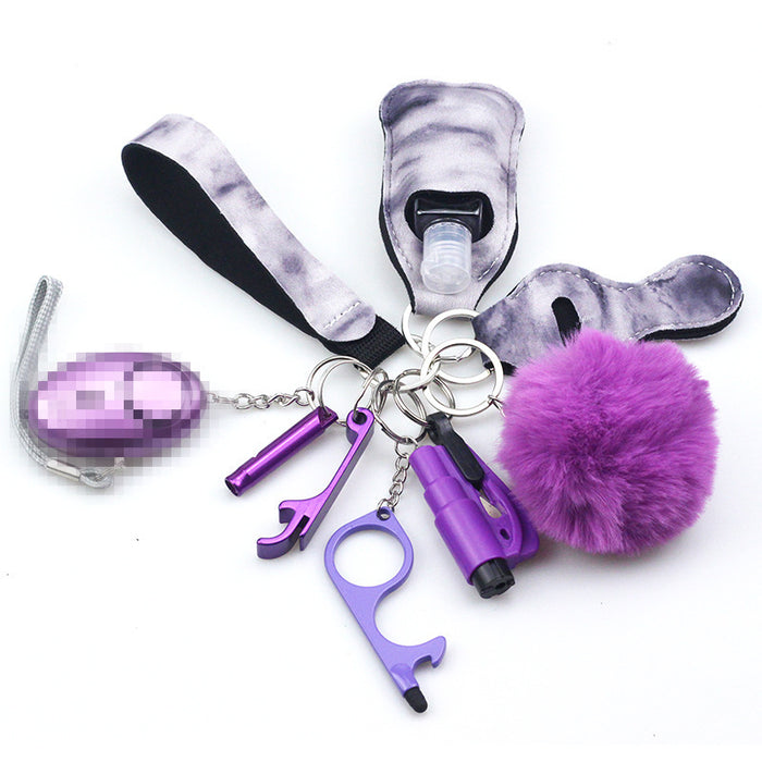 Wholesale Diving Fabric 10-piece Metal Keychain JDC-KC-TouMS001