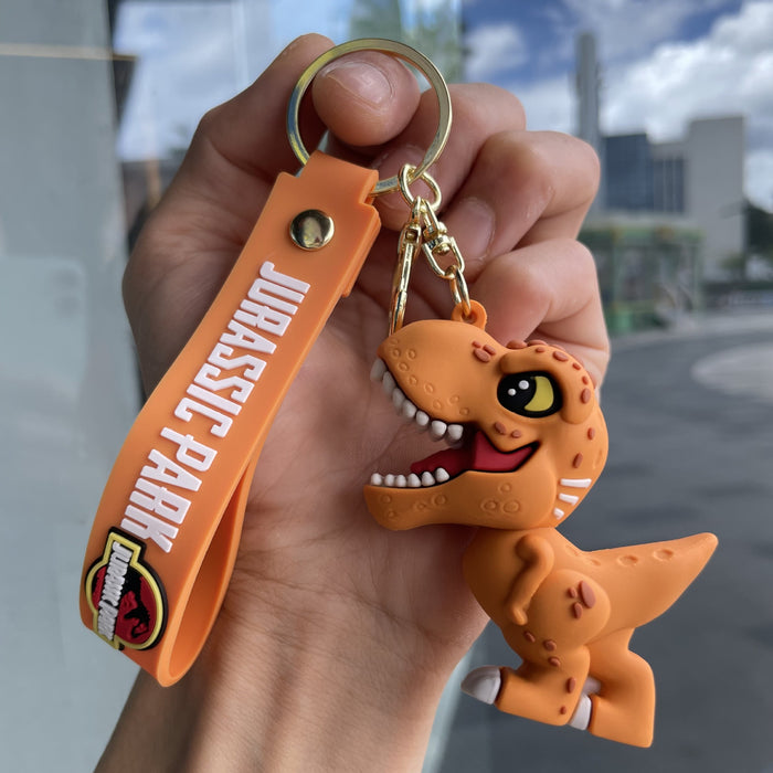 Wholesale Dinosaur PVC Keychain Trendy Cartoon Bag Charm for Gift Resale MOQ≥2