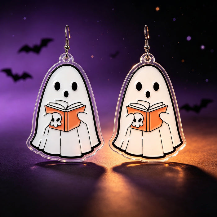 Wholesale  Ghost Acrylic Earrings Funny Cartoon Design Party Jewelry Accessory