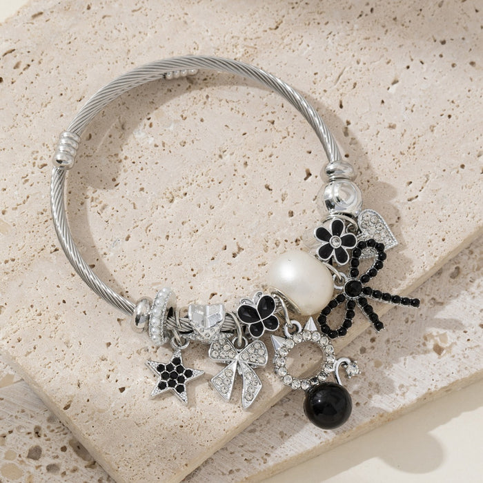 Wholesale DIY bead bracelet bow love pentagram fashion accessory