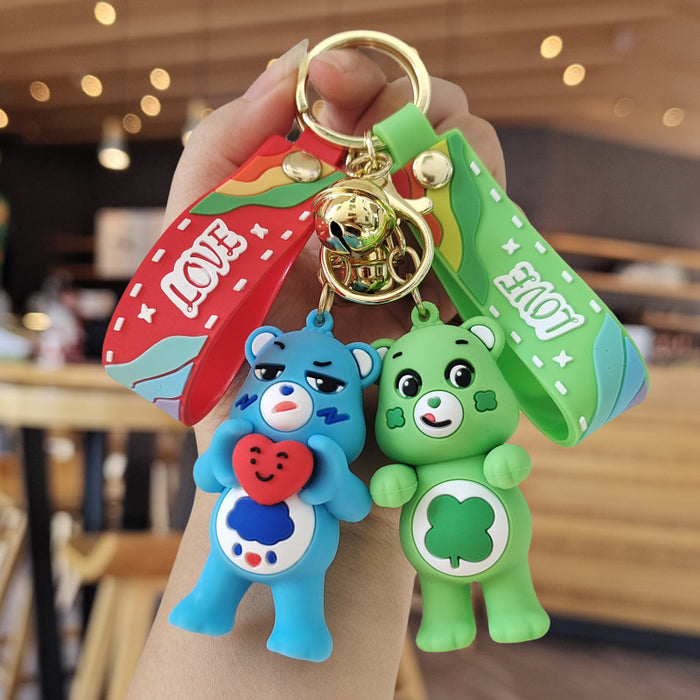 Wholesale Cartoon Teddy Bear Silicone Keychain (F) JDC-KC-ZhuoRan003