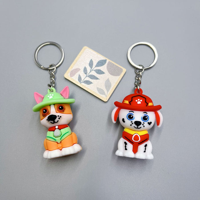 Wholesale Cartoon Cute Puppy PVC Soft Glue Keychains JDC-KC-Wenma003