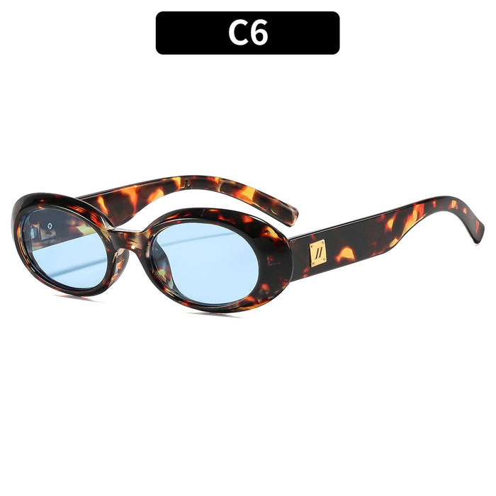 Wholesale Retro Oval Sunglasses for Women Street Photography UV400 Sun Glasses