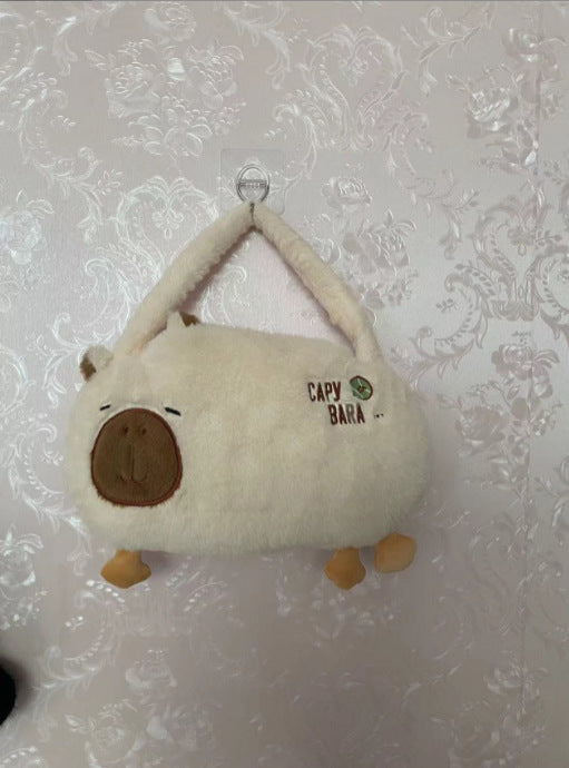 Wholesale Plush Capybara Backpack Cute Crossbody Handbag Female Cartoon Student Small Backpack