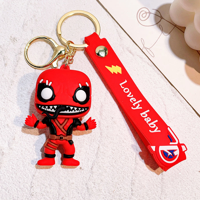 Wholesale Silicone Cartoon Doll Keychain JDC-KC-Qiwei024