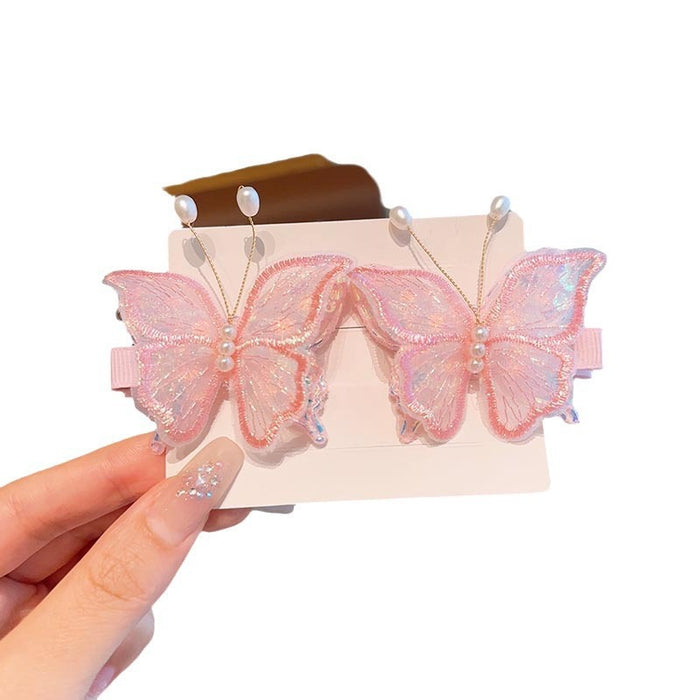 Wholesale Handmade Embroidered Butterfly Hair Clip Chic Fashion Accessory