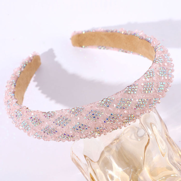 Wholesale Women' s diamond headband retro and versatile ladies evening show temperament headwear