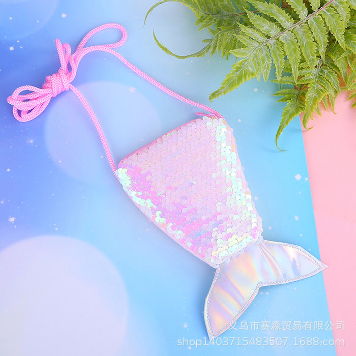 Wholesale Personalized Children's Crossbody Bag Mermaid Tail Colorful JDC-SD-SM006