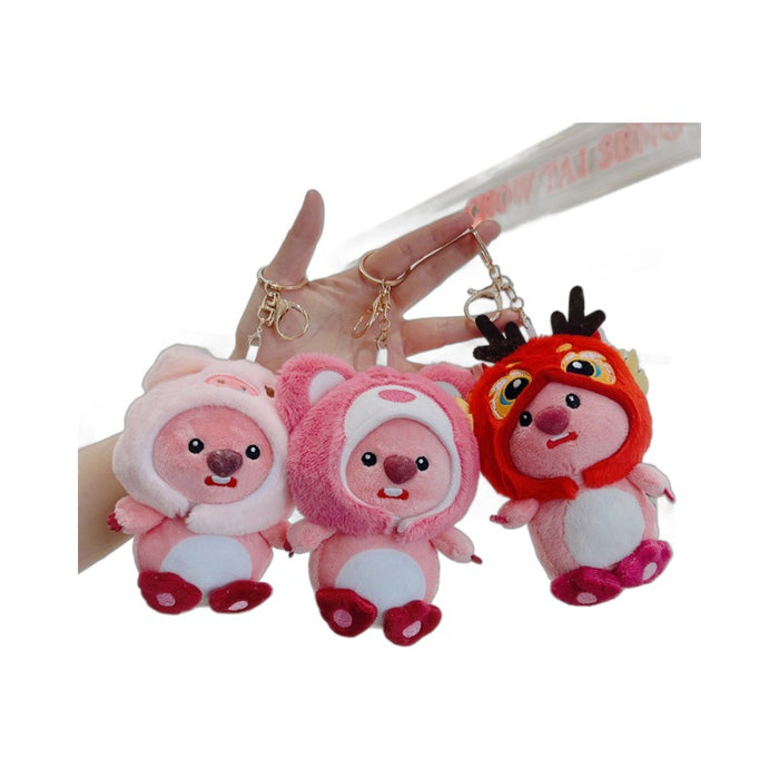 Wholesale  Cute Beaver Pendant Plush Toy Doll  Bag Pendant Keychain