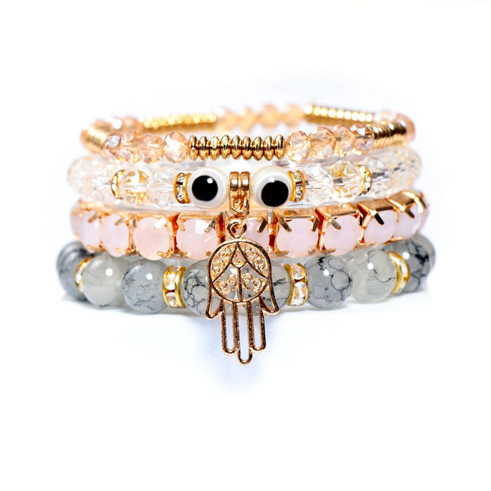 Wholesale Bohemian Evil Eye Palm Multilayer Bracelet JDC-BT-NHong015