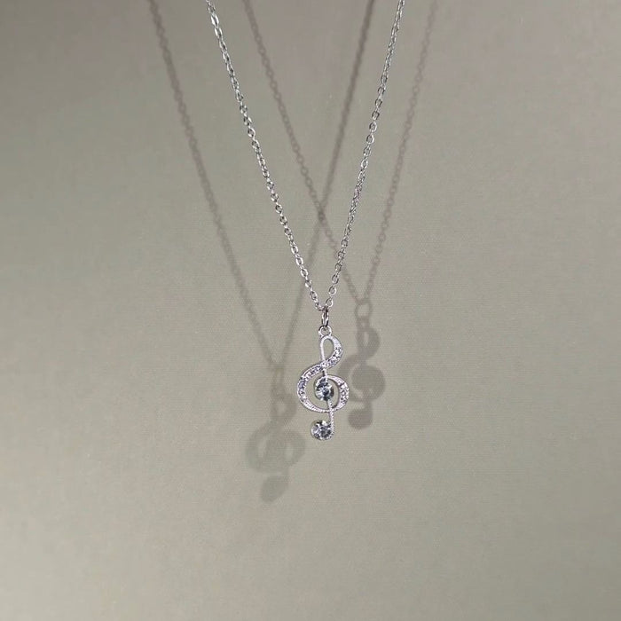 Wholesale  jewelry diamond note necklace creative diamond clavicle chain jewelry