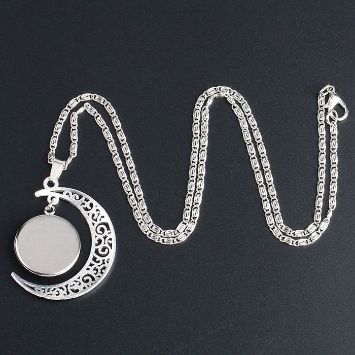 Wholesale Cute cartoon pattern moon element necklaces