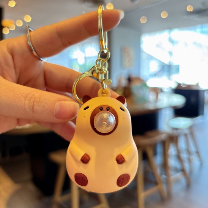 Wholesale  Keychain Bag Pendant Cartoon Capybara Car Keychain Decompression Toy