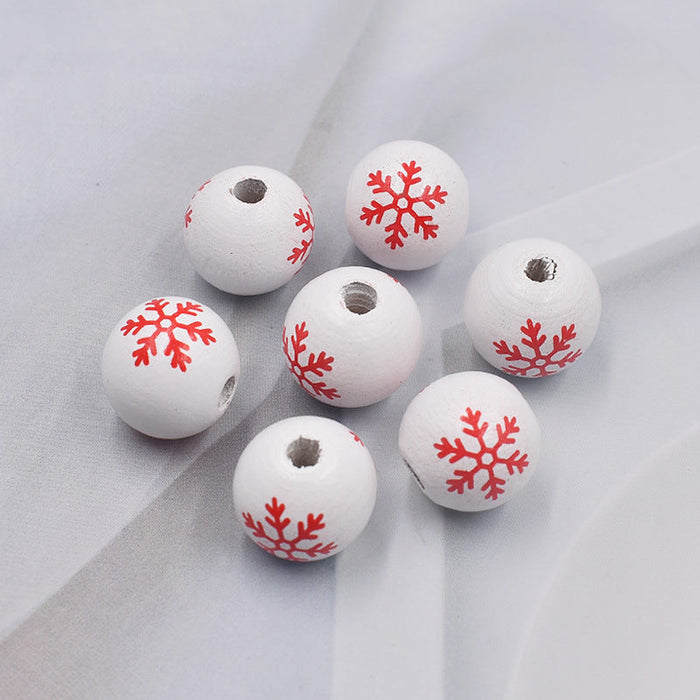 Wholesale 10pcs Christmas Wooden Beads JDC-BDS-KYZL008