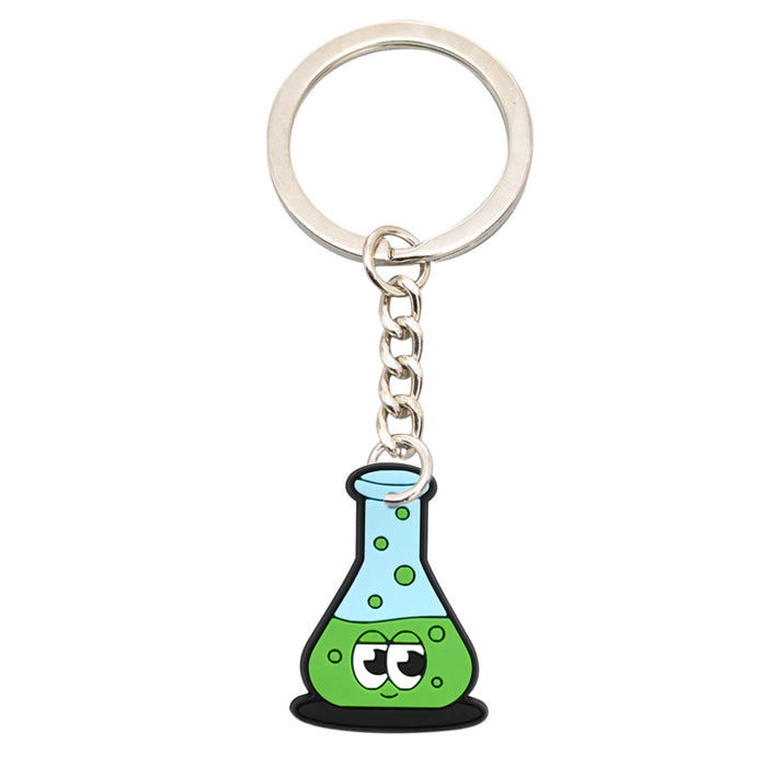 Wholesale  10 PCS Cartoon Keychain PVC Soft Rubber Keychain Accessories  Cute Pendant Keychain