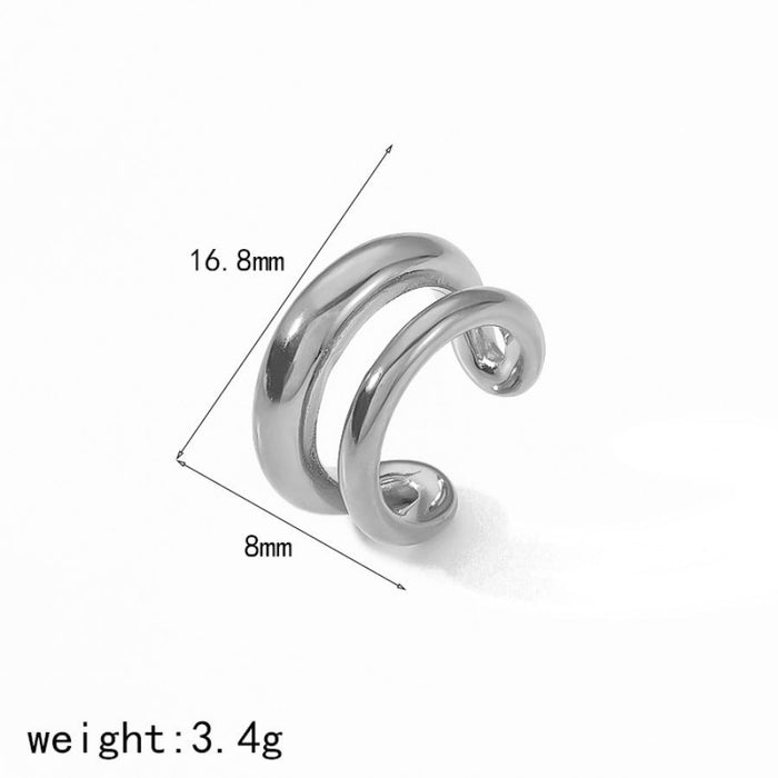 Wholesale Titanium steel ear clip without ear hole, versatile and high-end stainless steel ear clip