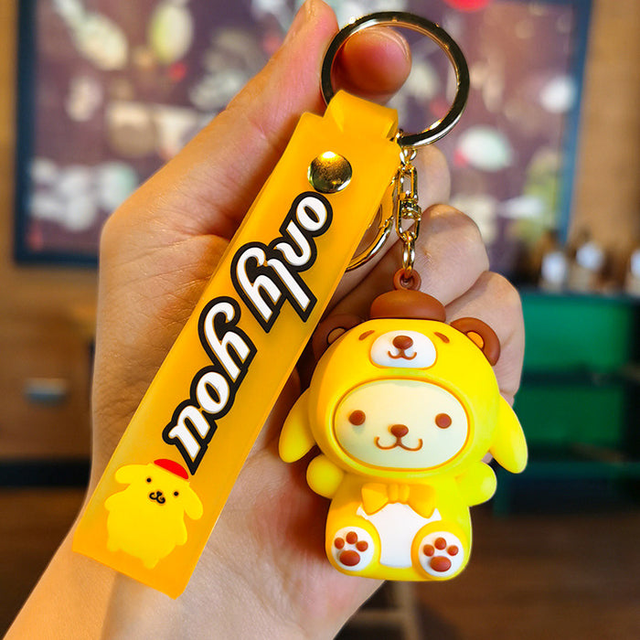 Wholesale Rubber Cartoon Doll Three-dimensional Keychain JDC-KC-Tingm086