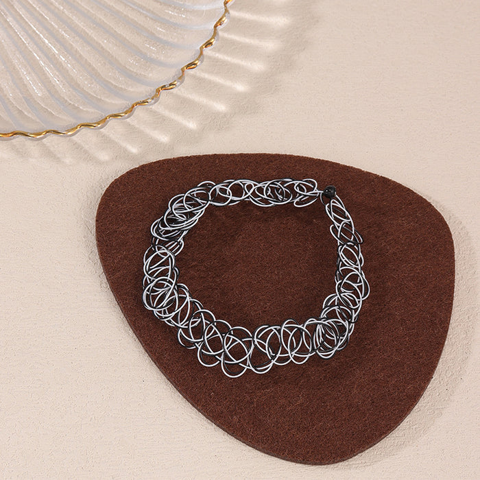 Wholesale 2pcs pearl fishing line tattoo choker necklace
