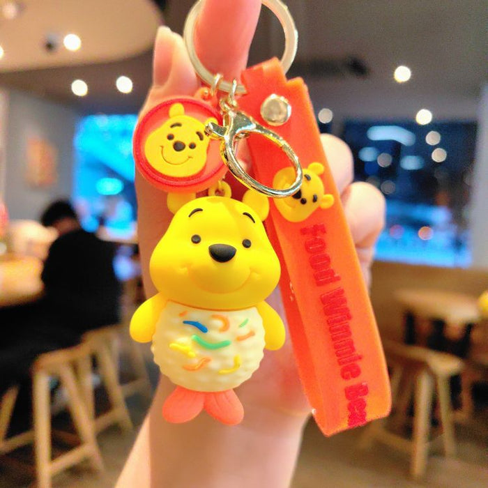 Wholesale Cartoon Foodie Creative Bear Couple Doll Pendant Keychain JDC-KC-ShuoT004