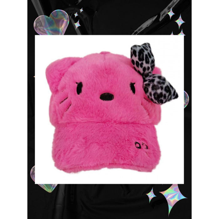 Wholesale Sweet Cool Black Pink Embroidered Bow Baseball Cap All-match Cute Cartoon Cap