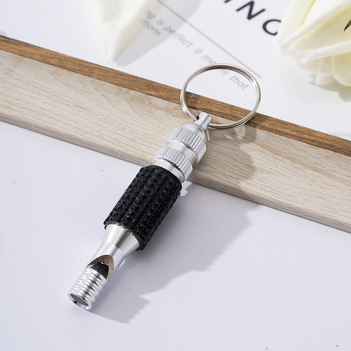 Wholesale Diamond Aluminum Whistle Keychain JDC-KC-ZY020