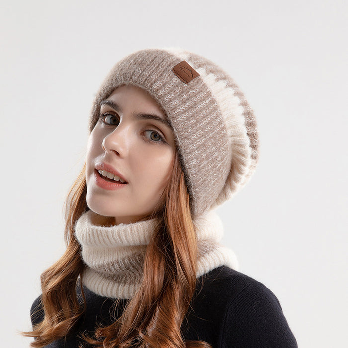 Wholesale Winter Two-color Hat Fence Two-piece Knitted Cap JDC-FH-BG024