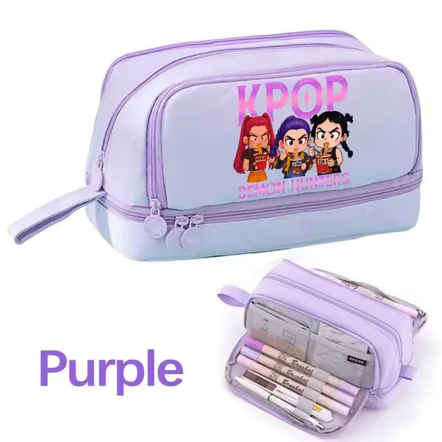 Wholesale Fashion Polyester Cartoon Pencil Case Multifunctional Stationery Pouch Cute School Bag