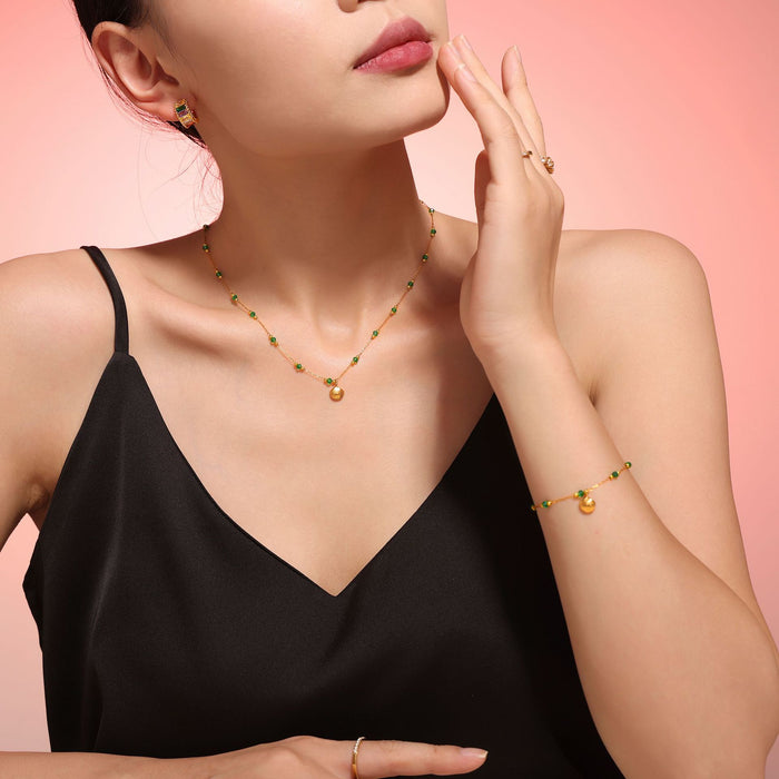 Wholesale Versatile trendy pendant necklace made of stainless steel with gold plating