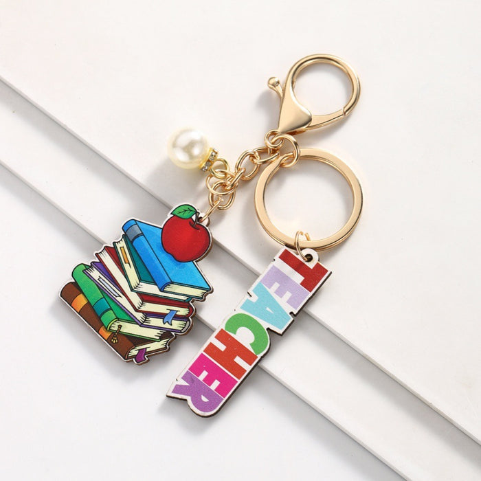 Wholesale Wooden Book Keychain JDC-KC-RongRui023