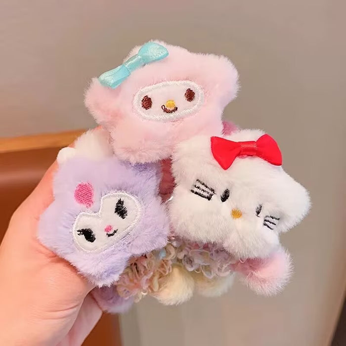 Wholesale Cute cartoon headband, plush headband, children's headband, tied ponytail, meatball headband accessories