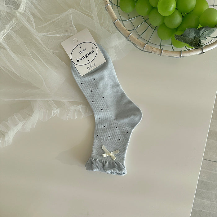 Wholesale Bow shaped boneless socks, new mid length socks