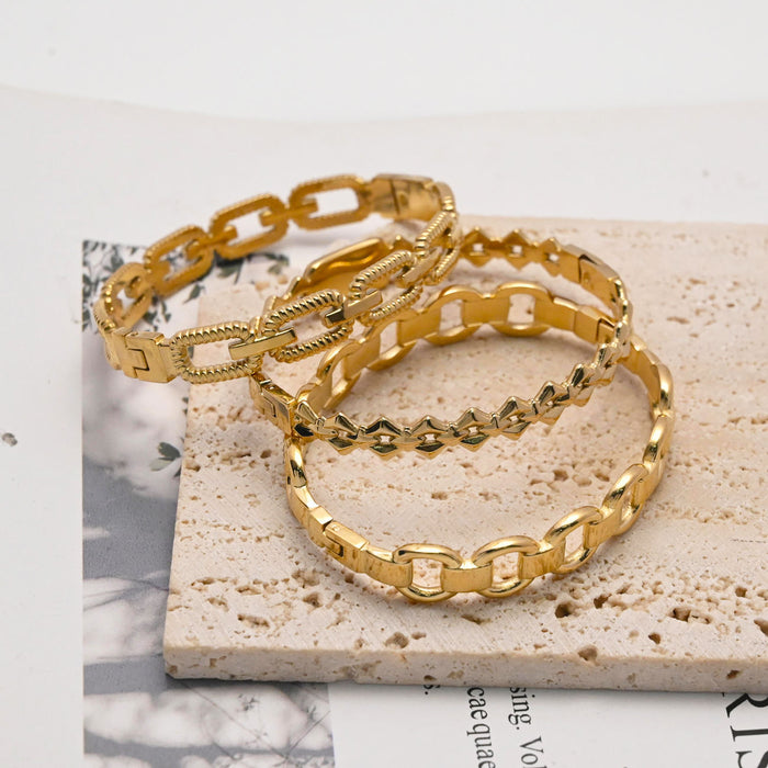 Wholesale Chain Simple Hollow Full Diamond Bracelet JDC-BT-Xuel003